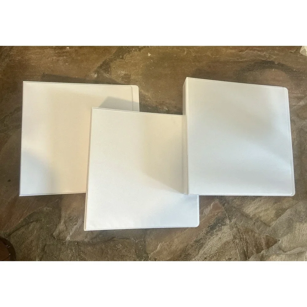 3 Inch White Office Max Binders Lot Of 3